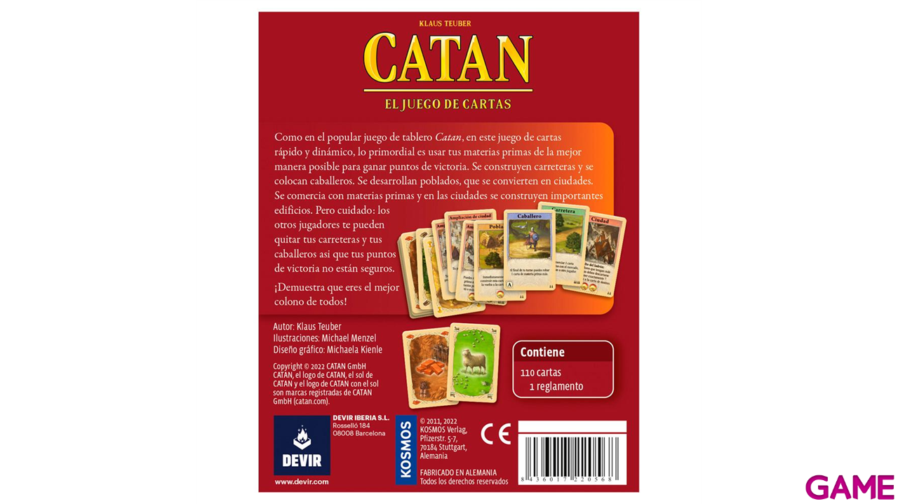 Juego de mesa Catan cartas Mini-2