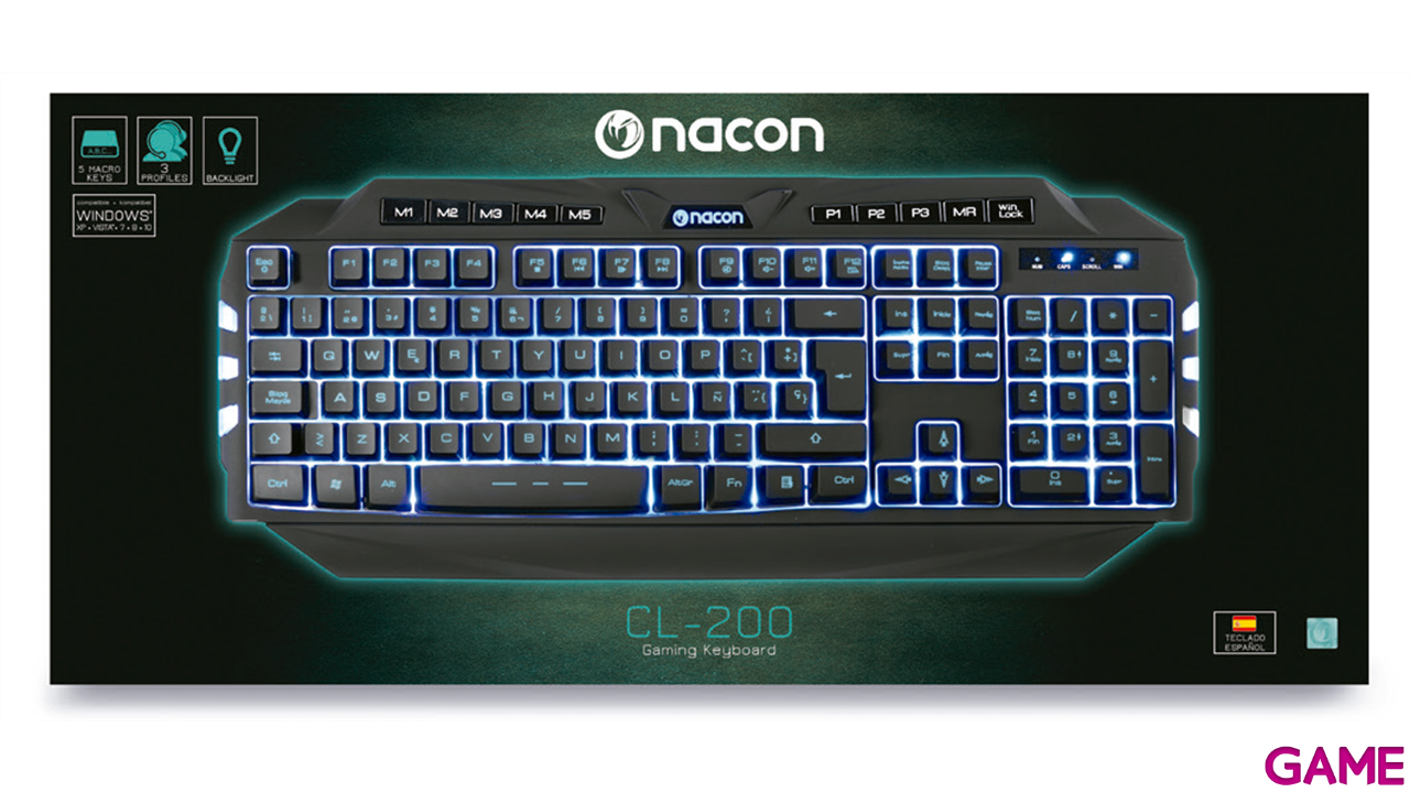 Nacon CL-200 Membrana Negro Spanish Layout - Teclado Gaming-12
