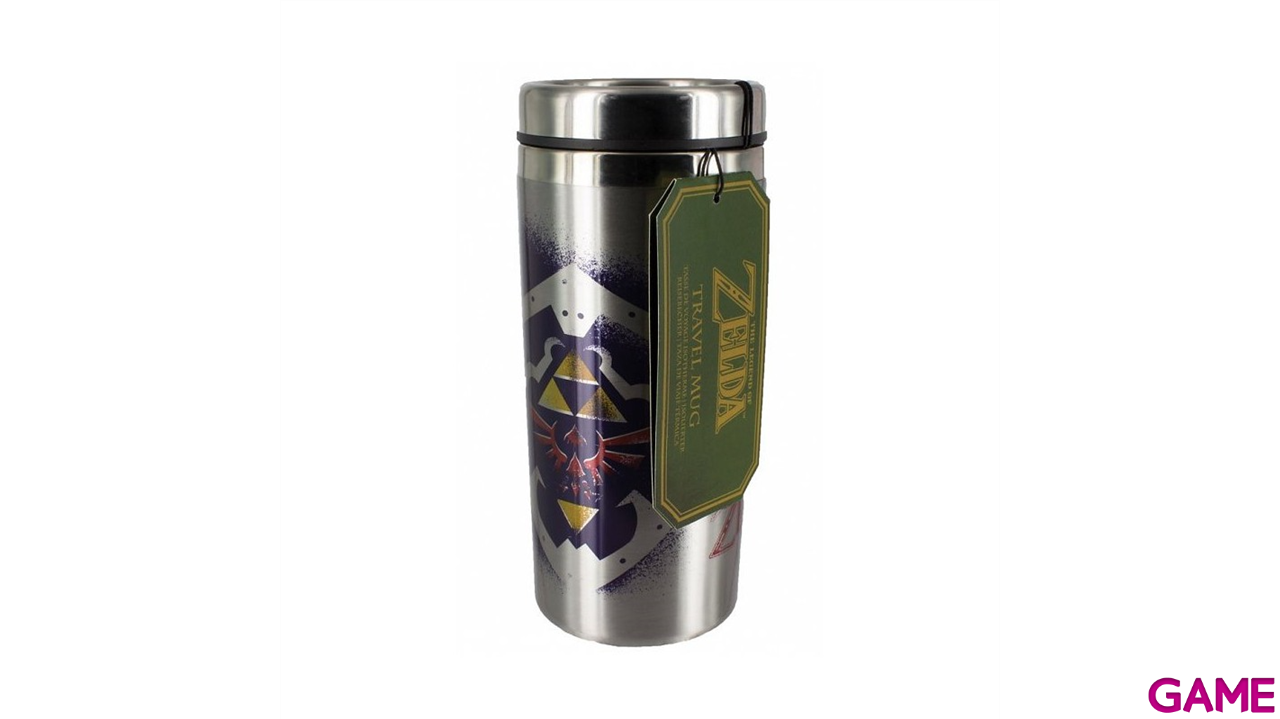Vaso termo metalico de viaje Zelda Link-0