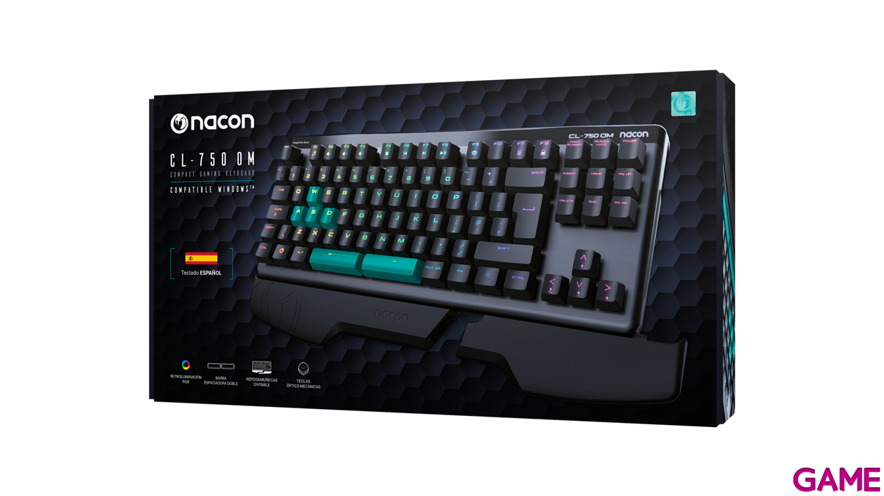 Nacon CL-750OM Optico Mecanico RGB Layout Spanish - Teclado Gaming-4