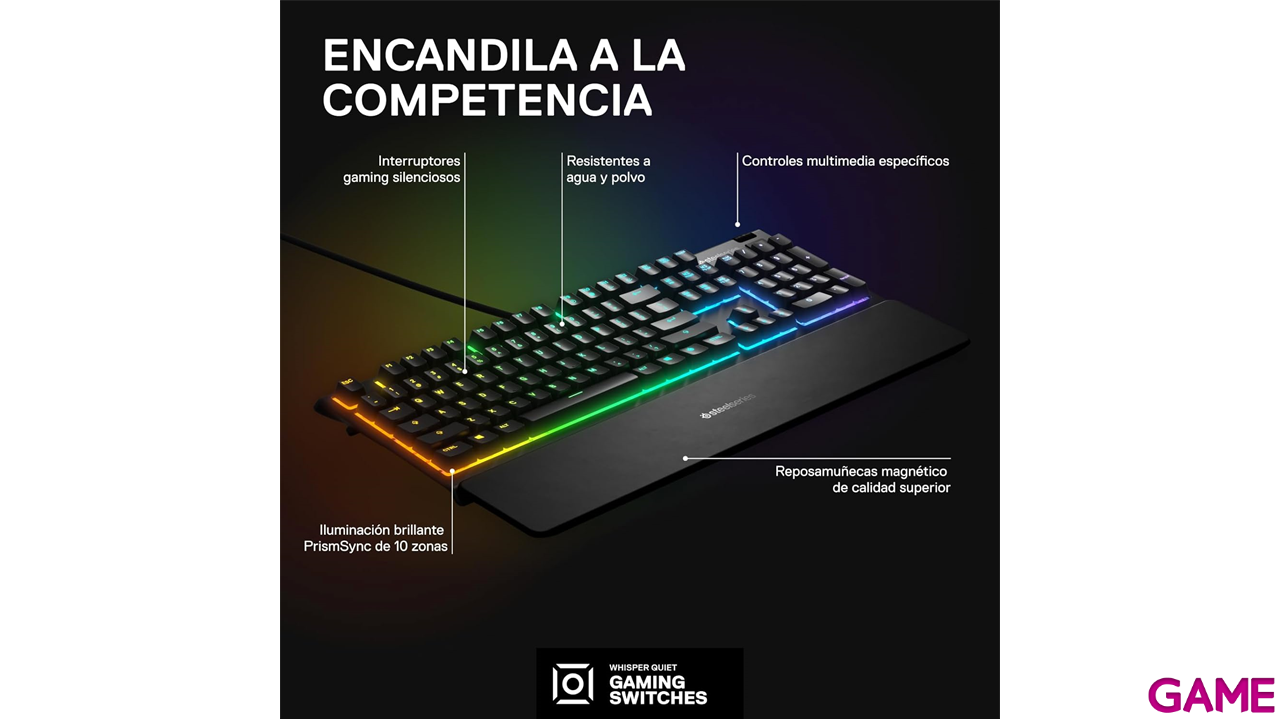 SteelSeries Apex 3 RGB Spanish Layout - Teclado Gaming-4