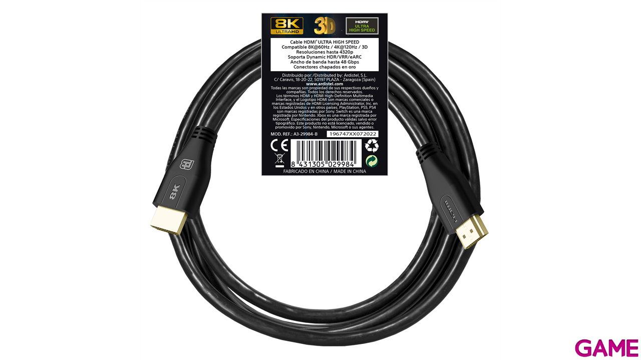 Cable HDMI 2.1 8K UltraHD Blackfire-1