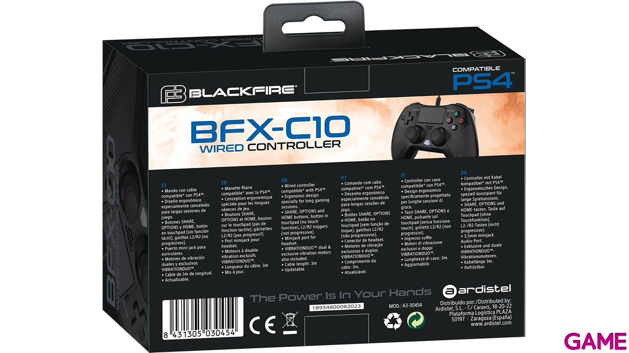 Controller con Cable Ardistel BlackFire BFX-C10-1