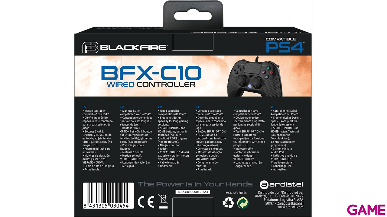 Controller con Cable Ardistel BlackFire BFX-C10-2