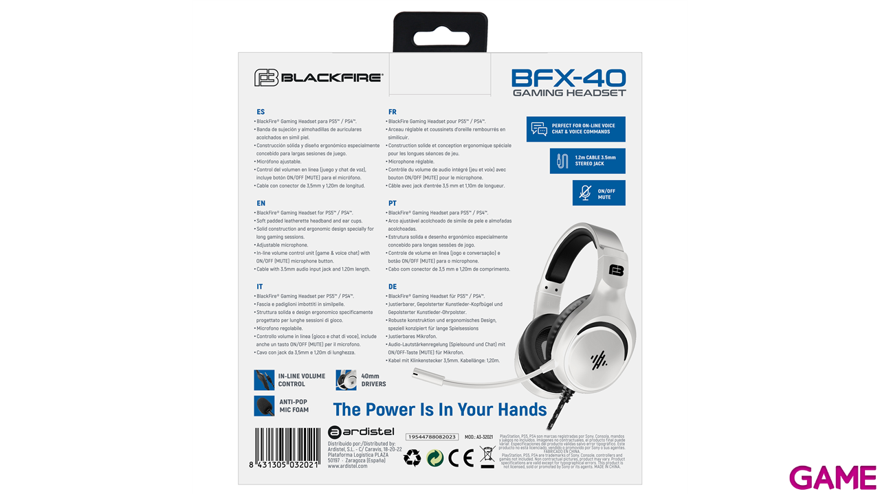 Auriculares Ardistel Blackfire BFX-40 PS5-PS4-PC-2