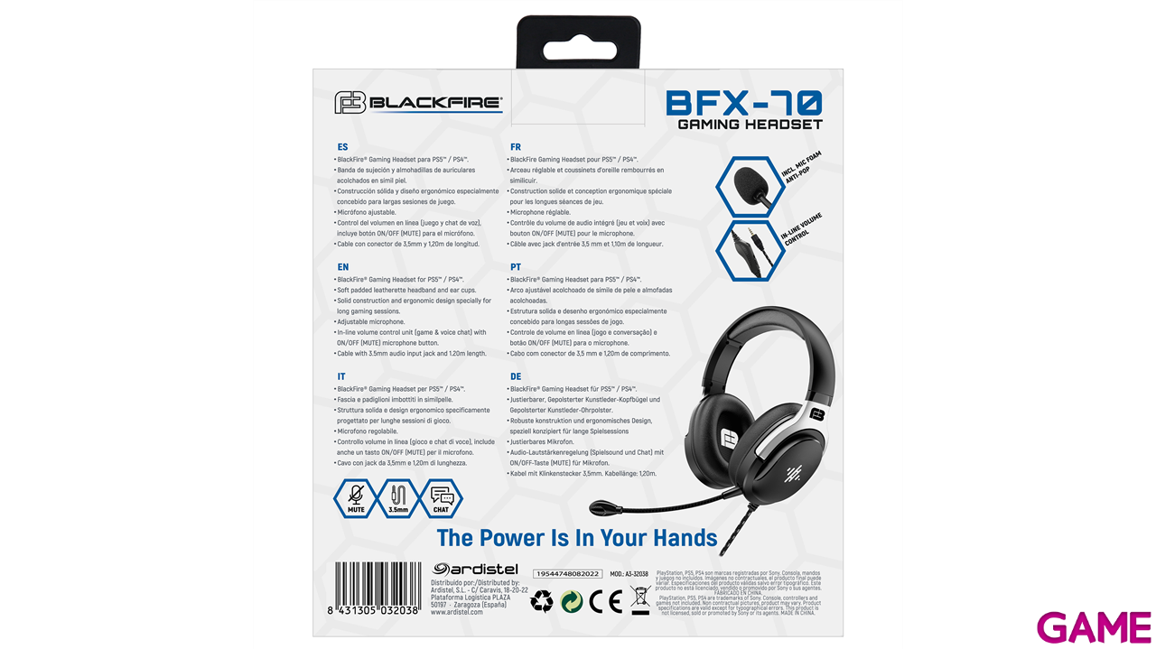 Auriculares Ardistel Blackfire BFX-70 PS4-PS5-PC-4