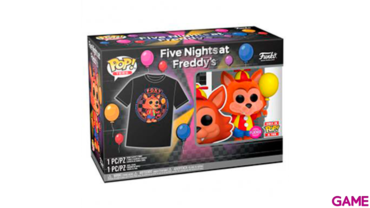 Set Camiseta y Figura POP Five Nights At Freddy´s Ballon Foxy S-2