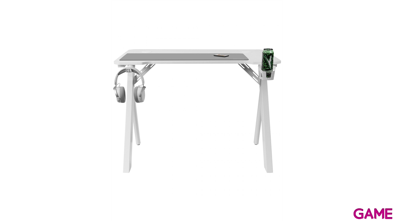 Mars Gaming MGD100W - Blanca -  RGB GAMING DESK - 100CM - RGB LIG - Mesa Gaming-0