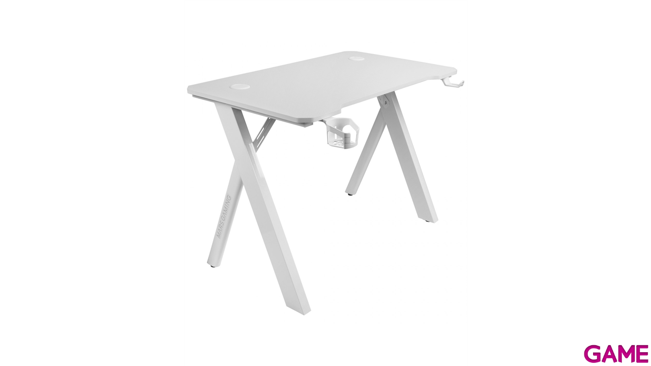 Mars Gaming MGD100W - Blanca -  RGB GAMING DESK - 100CM - RGB LIG - Mesa Gaming-1