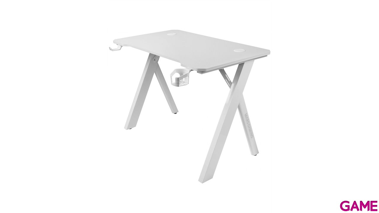 Mars Gaming MGD100W - Blanca -  RGB GAMING DESK - 100CM - RGB LIG - Mesa Gaming-4