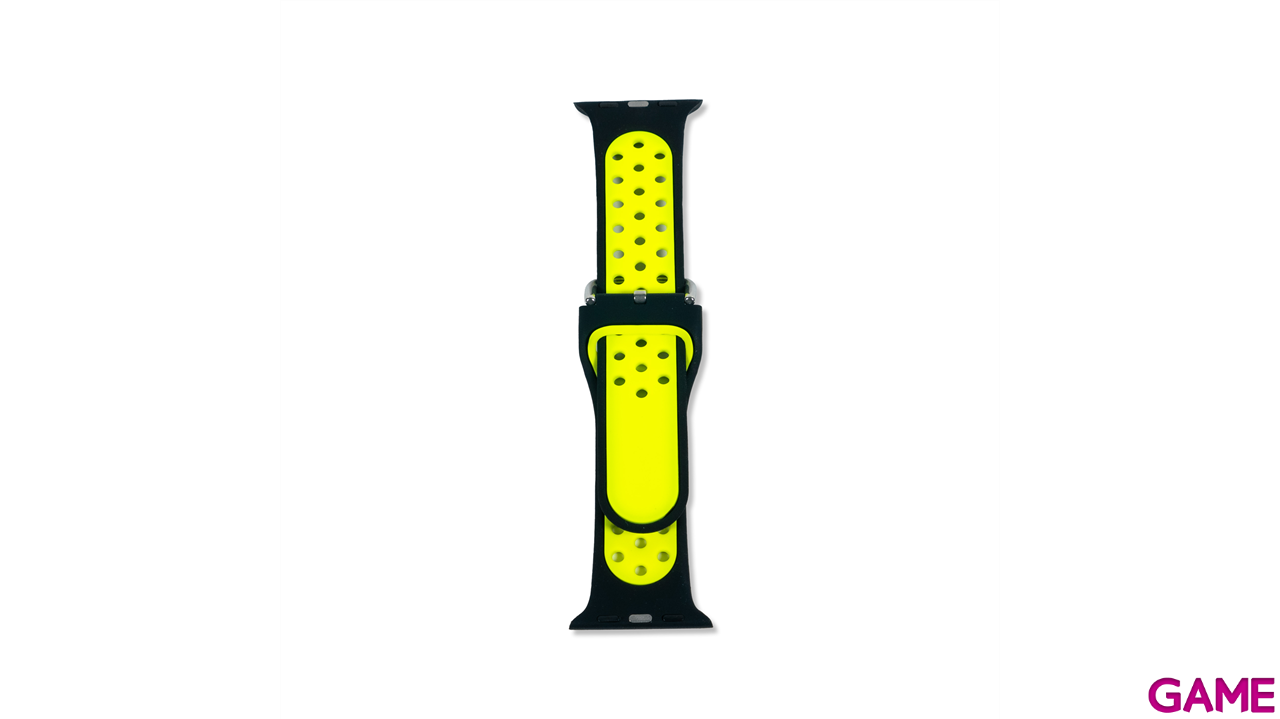 Correa Apple Watch Silicona deportivo 38-40-41 mm Negro-Amarillo-0