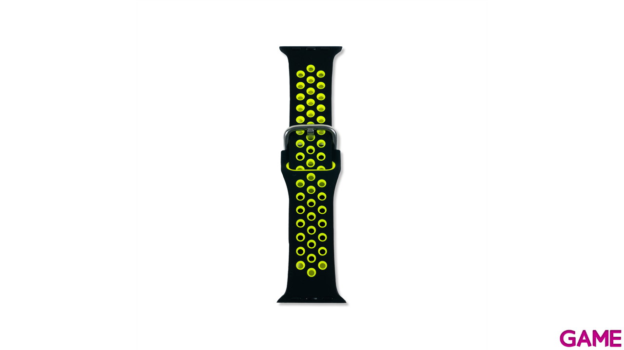 Correa Apple Watch Silicona deportivo 38-40-41 mm Negro-Amarillo-2