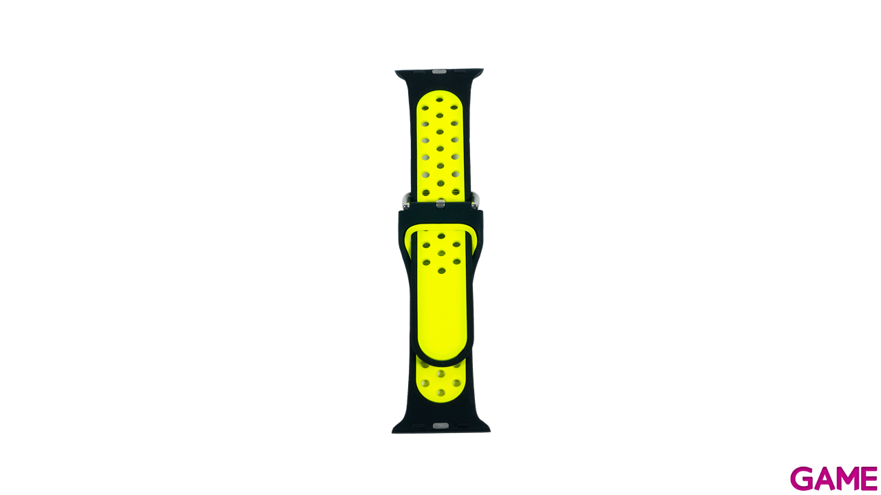 Correa Apple Watch Silicona deportivo 38-40-41 mm Negro-Amarillo-3