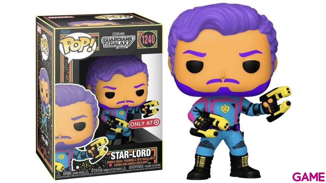 Figura POP Guardianes de la Galaxia 3: Star-Lord Black Light-0