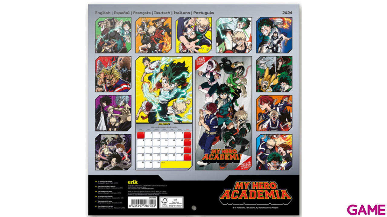 Calendario 2024 My Hero Academia-1