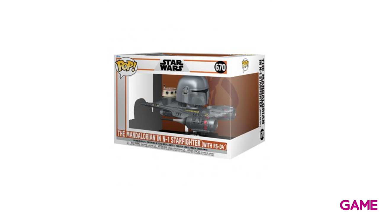 Figura POP Rides Star Wars Mandalorian in N1 Starfighter-0