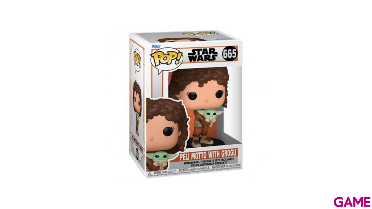 Figura POP Vinyl Star Wars Mandalorian Peli Motto con Grogu-0