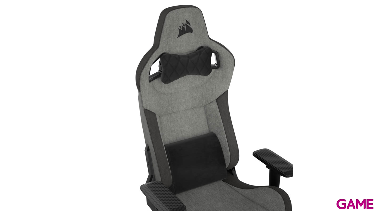 Corsair T3 Rush Fabric - Grey and Charcoal - Silla Gaming-2