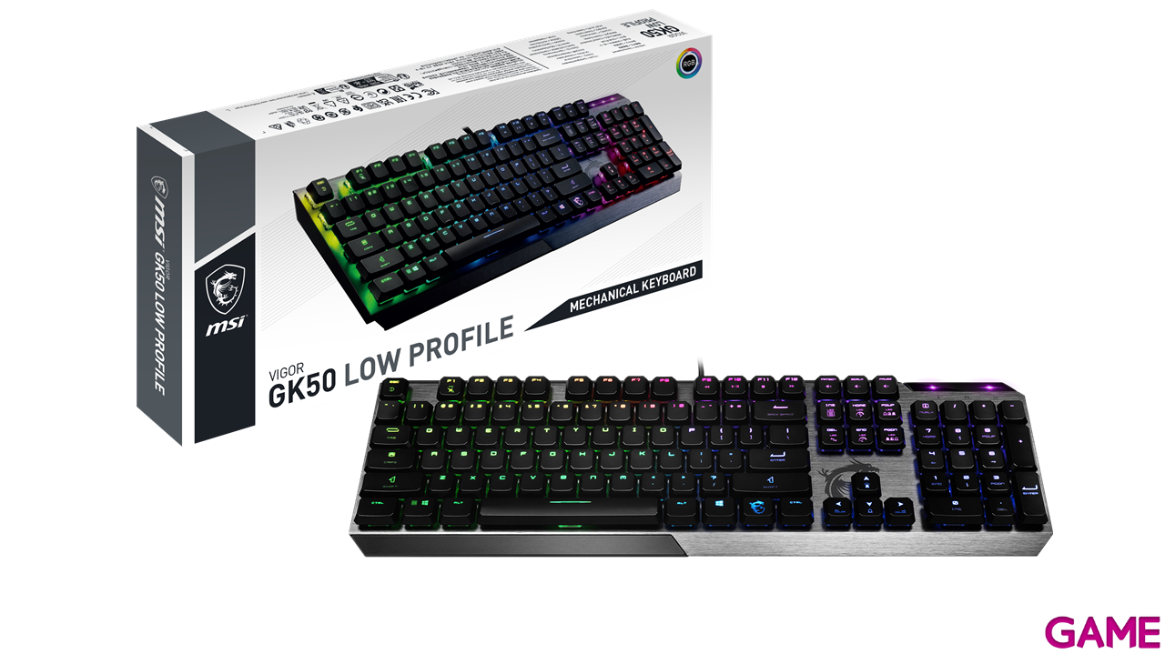MSI Vigor GK50 Low Profile RGB Spanish Layout - Teclado Mecánico Gaming-0