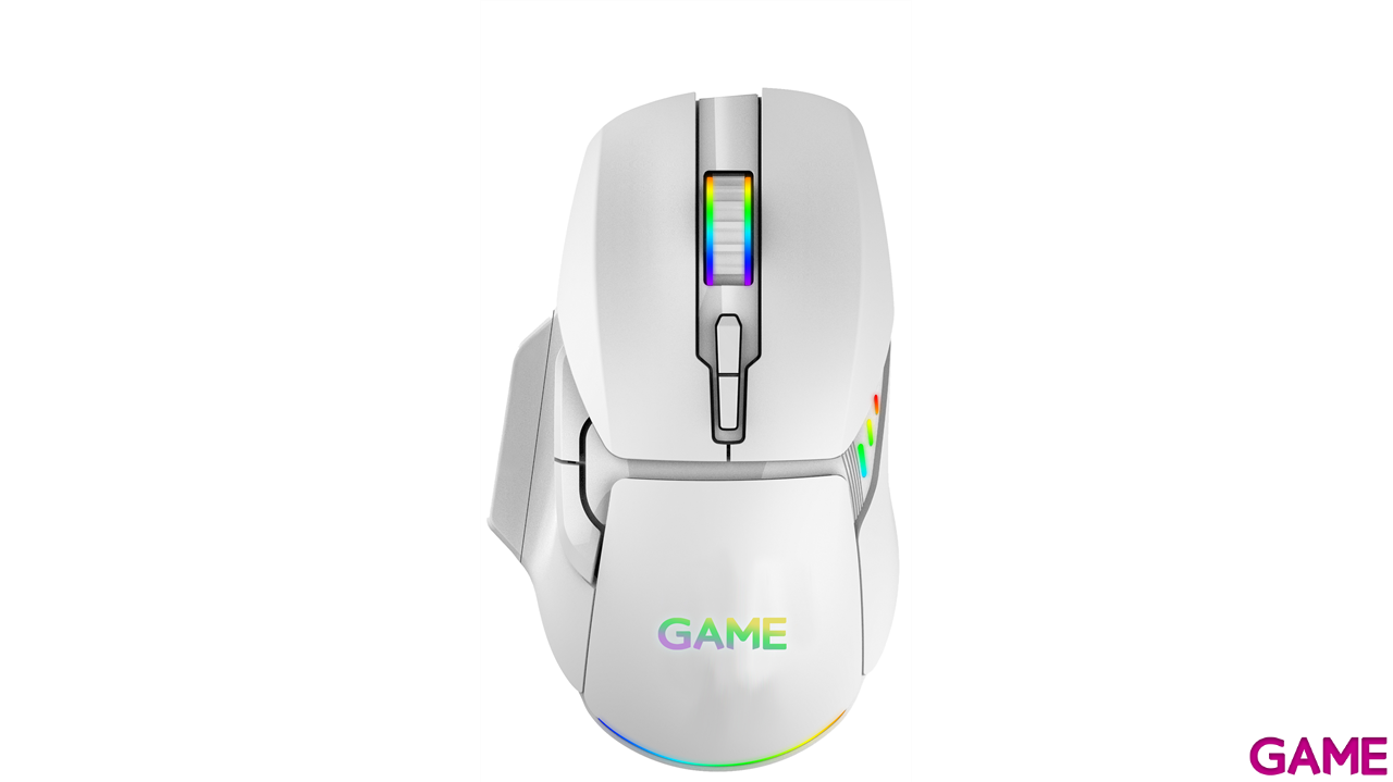 GAME MX-W3 Ratón Inalámbrico Gaming RGB 3200DPI Blanco-5