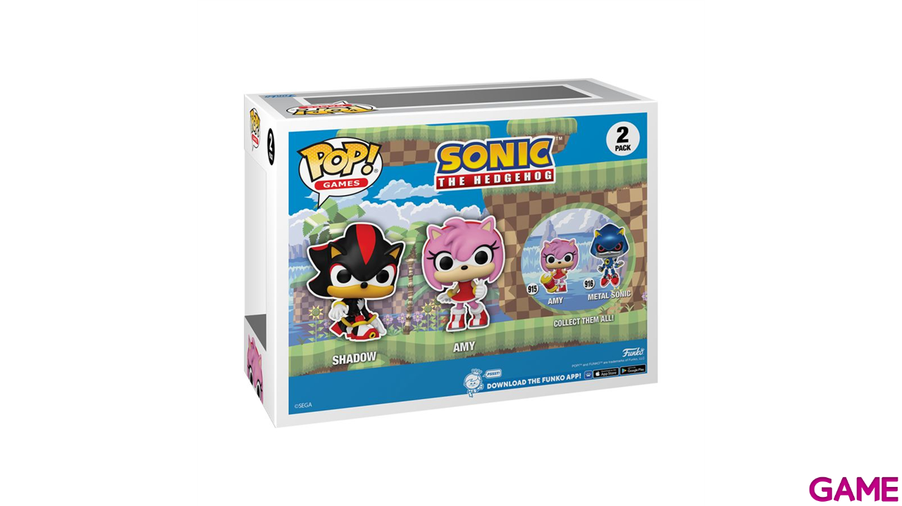 Pack 2 Figuras Pop Sonic: Shadow y Amy Rose-1