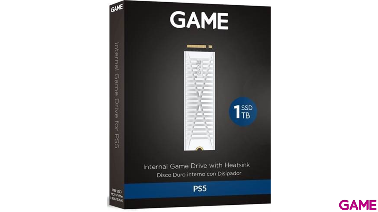 GAME Disco Duro Interno M.2 1TB SSD NVMe con disipador para PS5-4