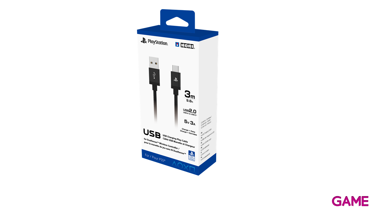 Cable de Carga USB-C para Mando DualSense Hori -Licencia oficial--1