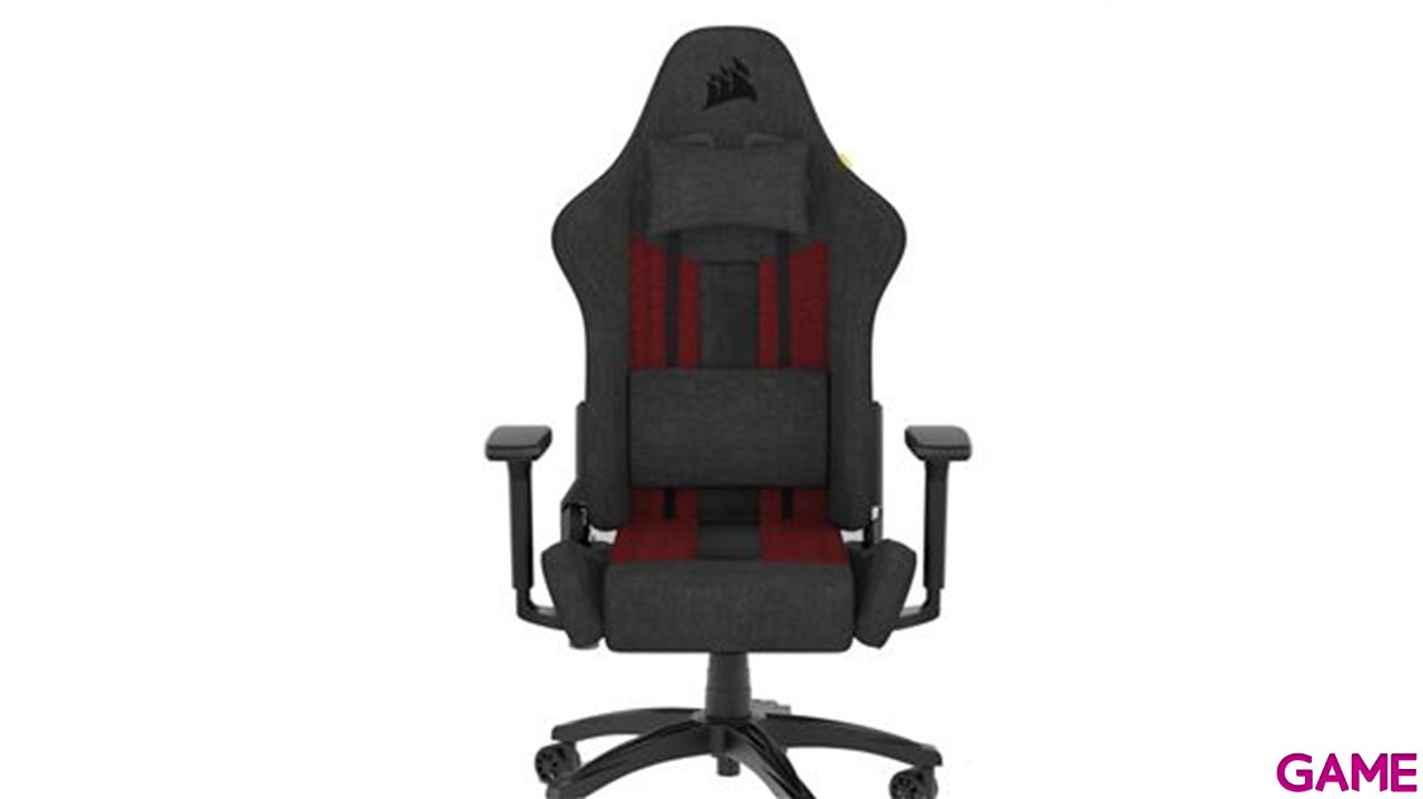 CORSAIR TC100 Relaxed - Charcoal/Red - Silla Gaming-0
