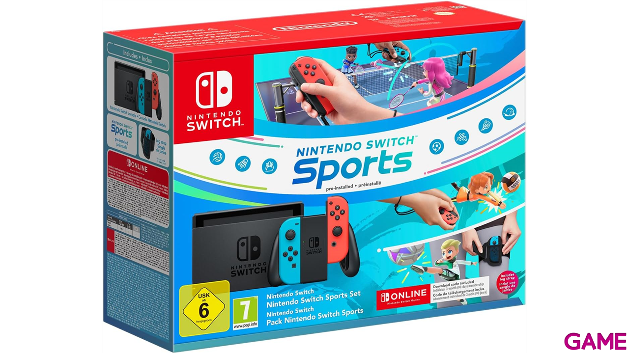 Nintendo Switch Neon + Switch Sports + 3 Meses Switch Online-0