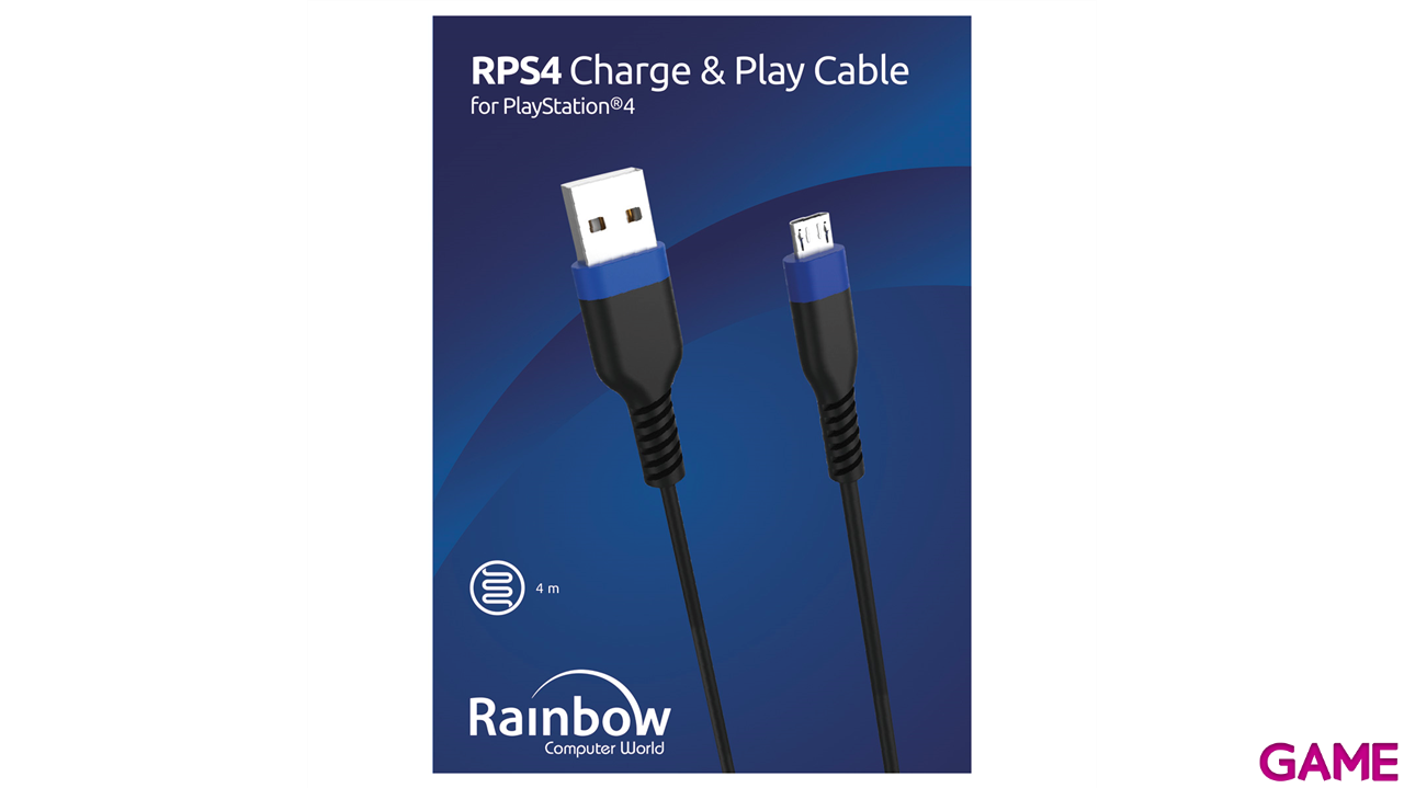 Cable Carga MicroUSB 4m Rainbow-1