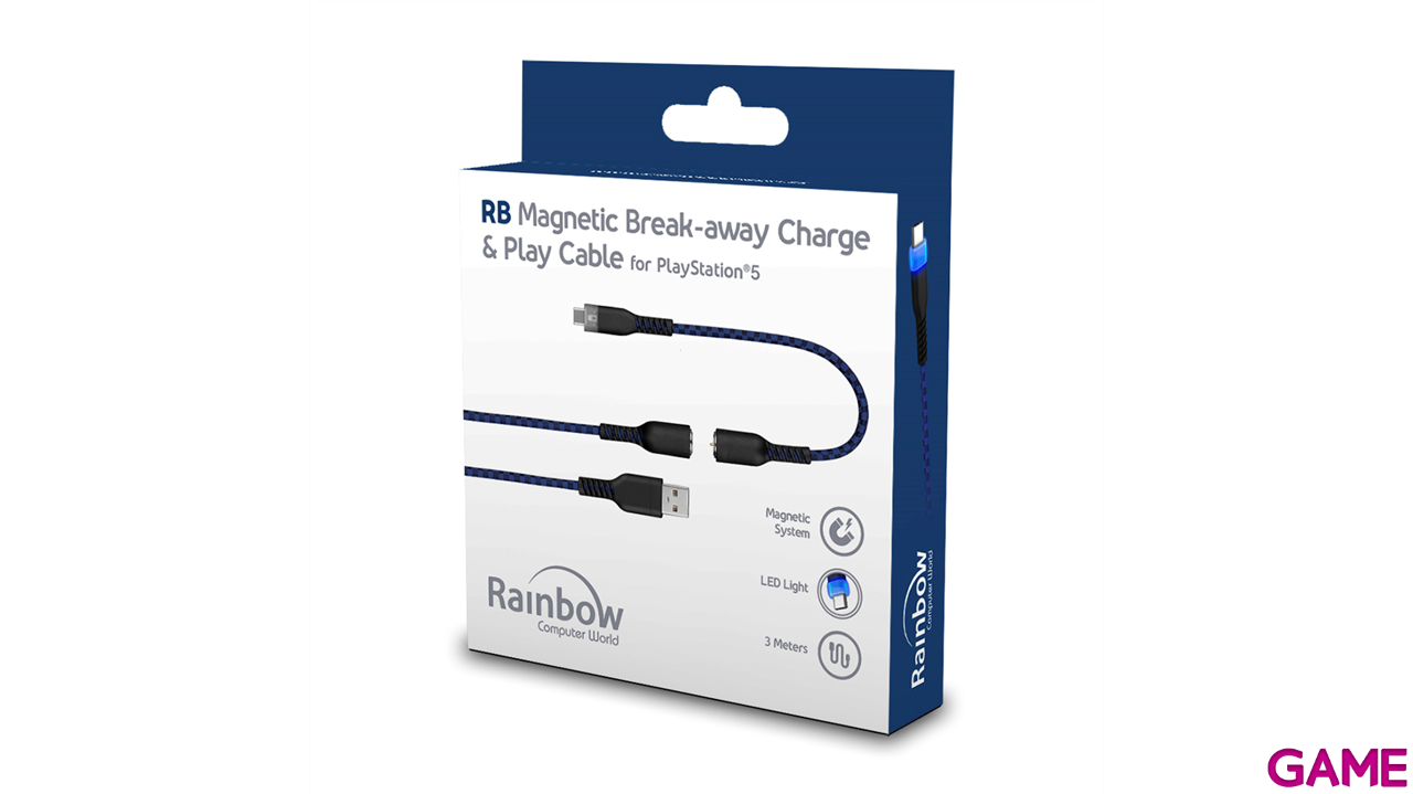 Cable de Carga USB-C Magnetic Break-away 3m Rainbow-1