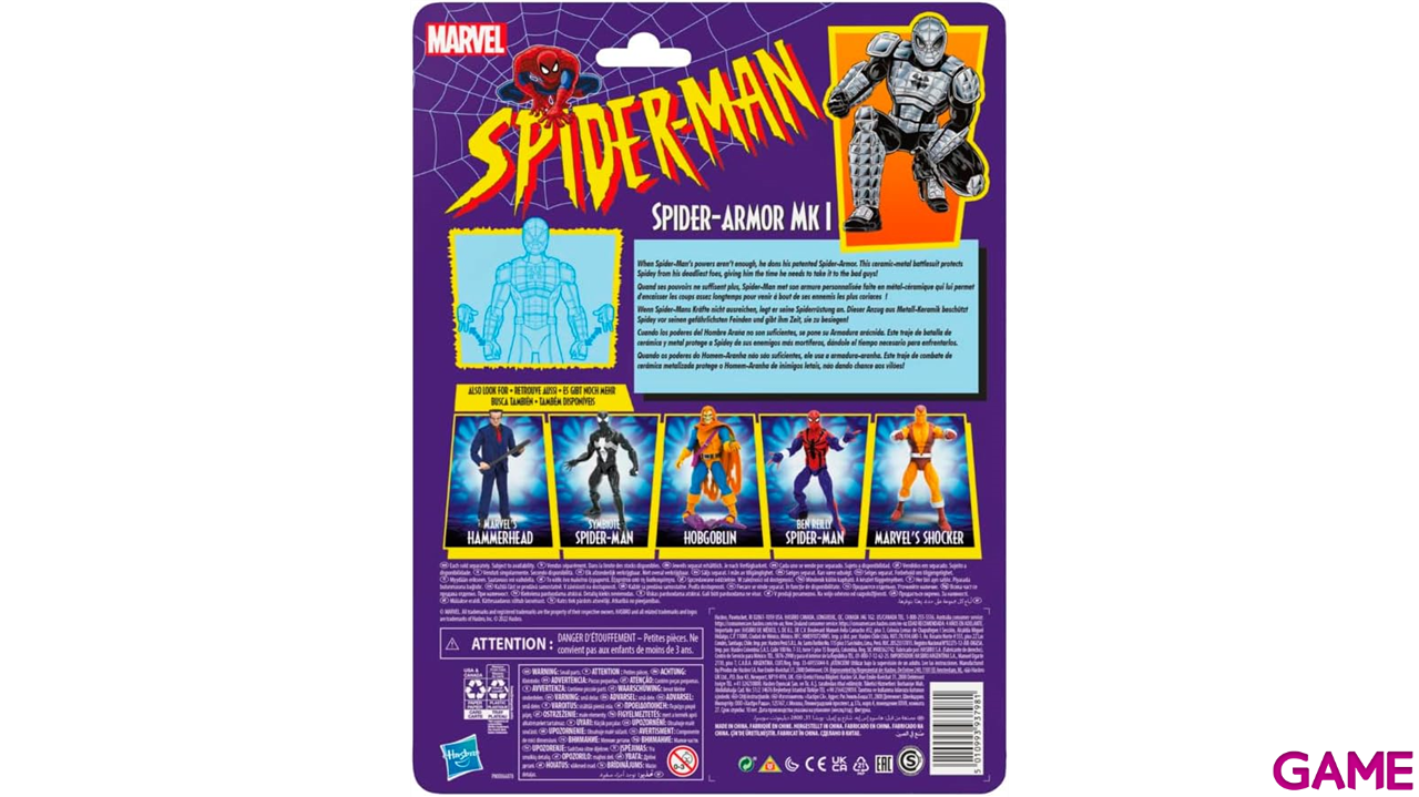 Figura Hasbro Marvel Legends Retro: Spider-Man Spider-Armor MK1-0