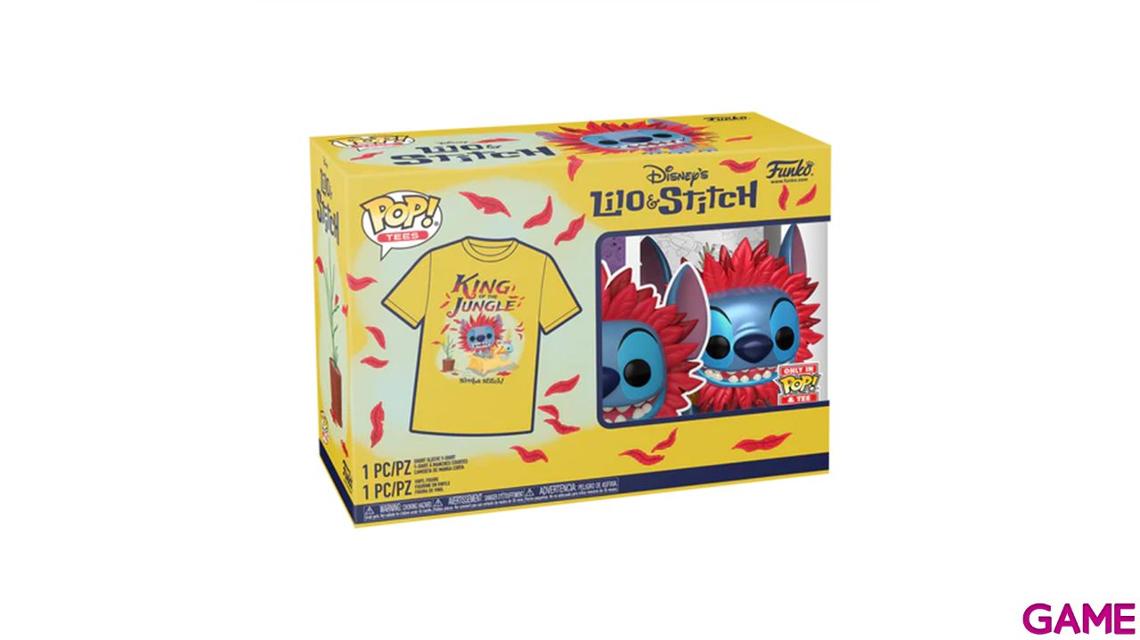 Figura Pop con Camiseta: Stitch con Disfraz de Simba Talla S-1