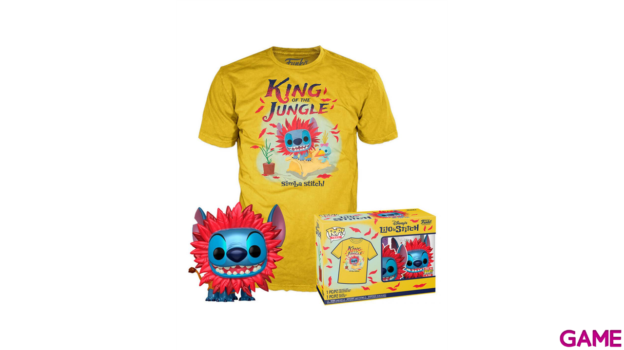 Figura Pop con Camiseta: Stitch con Disfraz de Simba Talla S-2