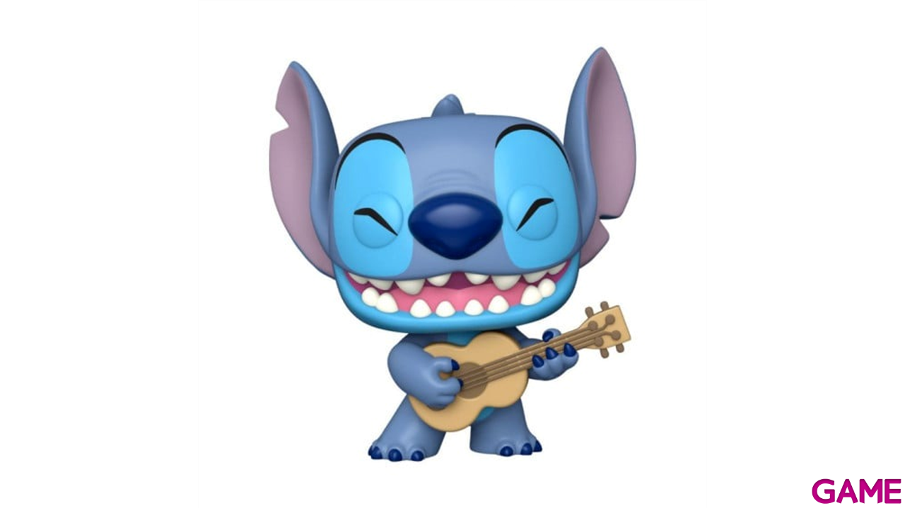 Figura Pop Jumbo Disney: Stitch con Ukelele-0