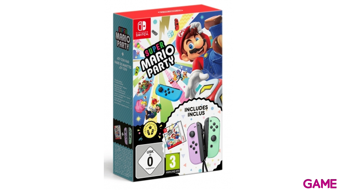 Joy Con Set Morado Verde con Mario Party Descargable-1