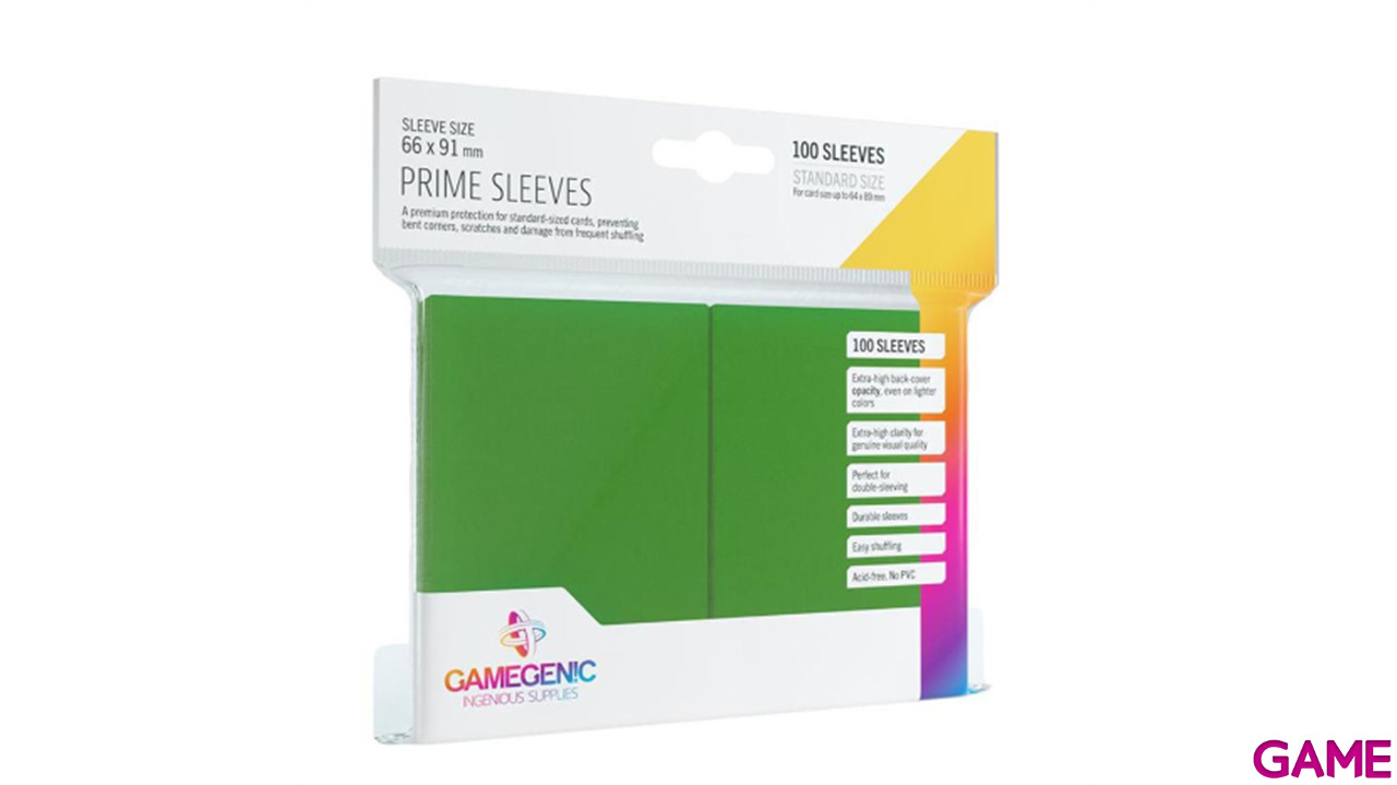 Pack Fundas Cartas Prime Sleeves Green (100)-0