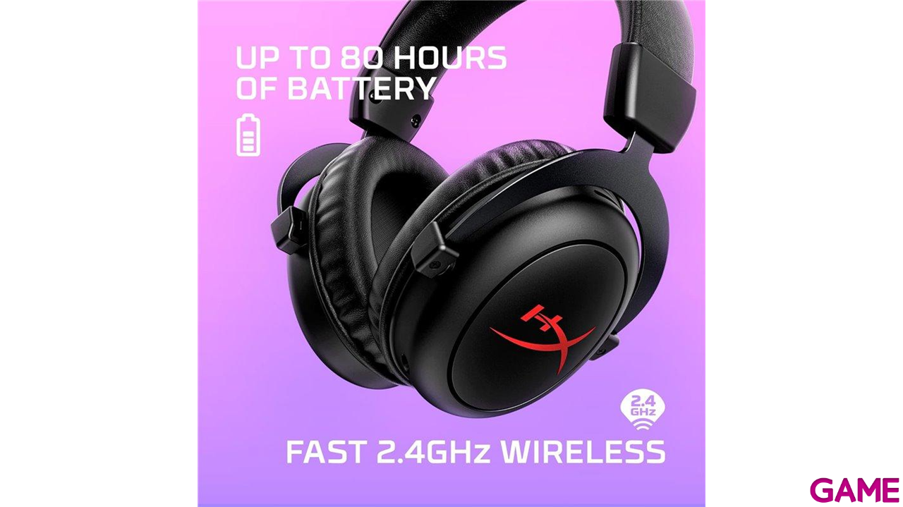 HyperX Cloud II Core Wireless Negro PC - PS5 - PS4 - Switch - Movil - Auriculares Gaming-2
