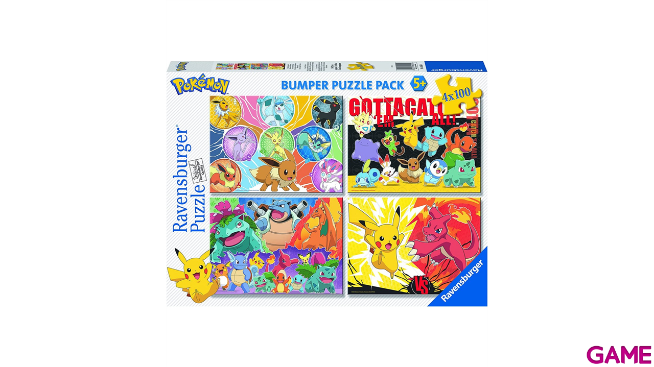 Pack de 4 Puzles x 100pz Pokemon-0