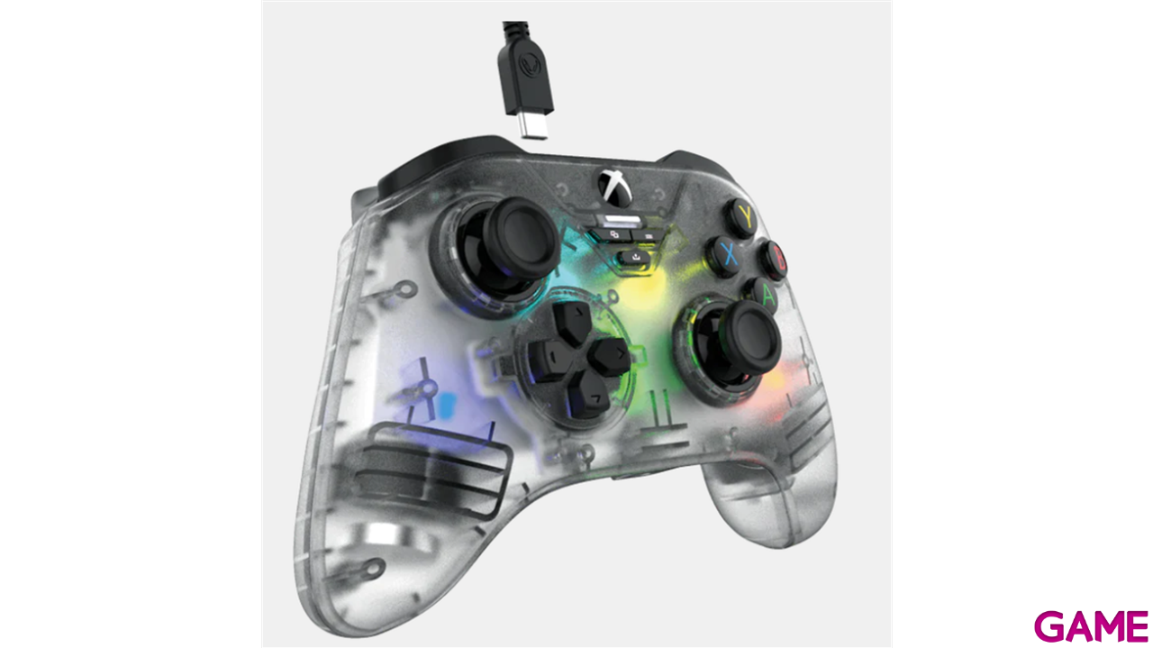 Controller con Cable Snakebyte RGB X transparente -Licencia oficial--3