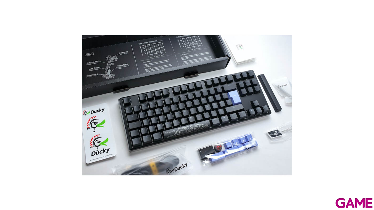 Ducky ONE 3 Classic TKL Hot-swappable MX-Silent Red RGB PBT Mecanico - Teclado Gaming-2