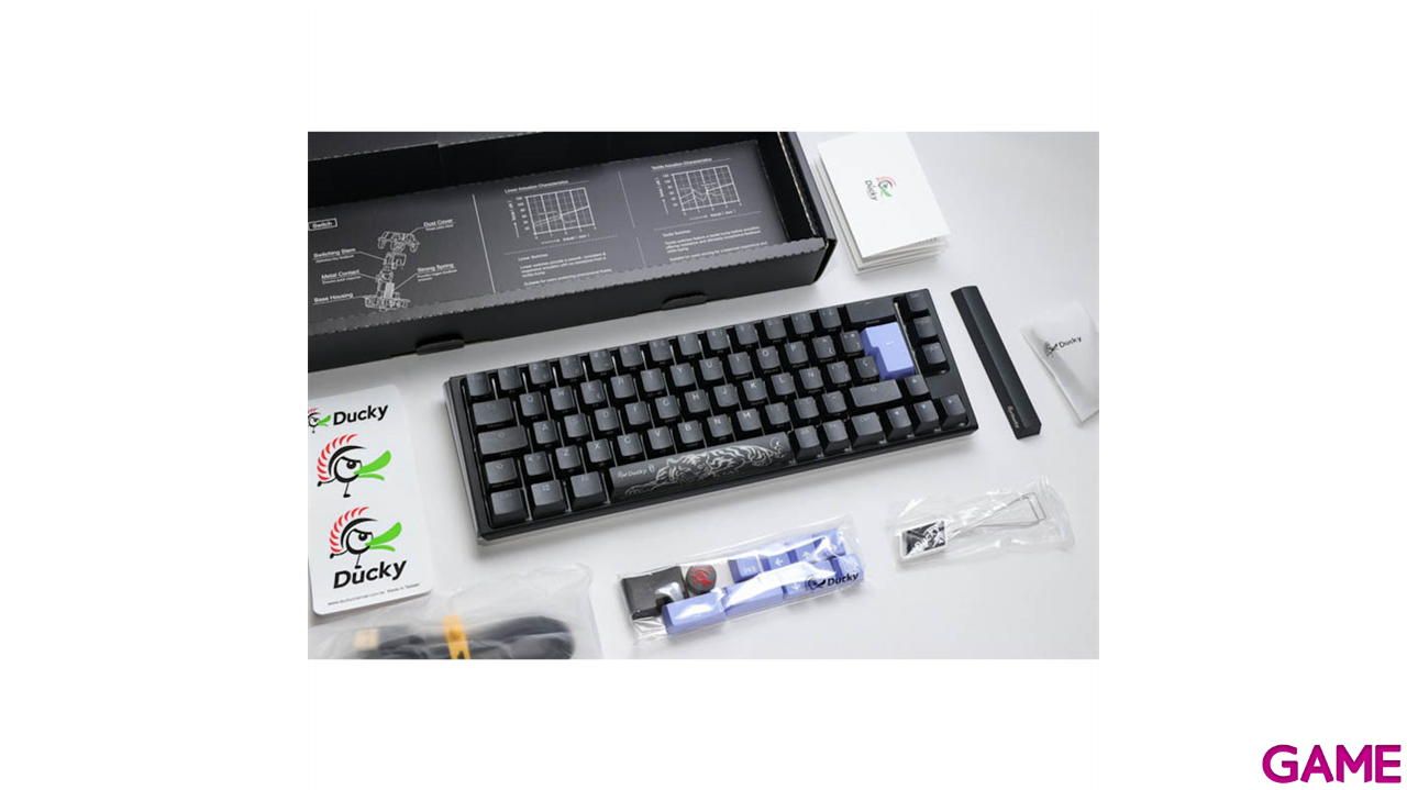 Ducky ONE 3 Classic SF 65% Hot-swappable MX-Red RGB PBT Mecanico - Teclado Gaming-3