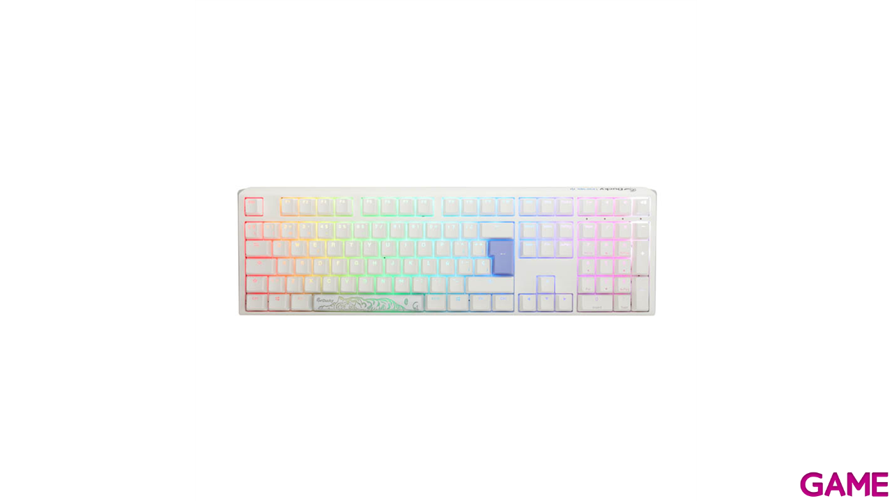 Ducky ONE 3 Classic Full-Size Pure White Hot-swappable MX-Clear RGB PBT Mecanico - Teclado Gaming-3