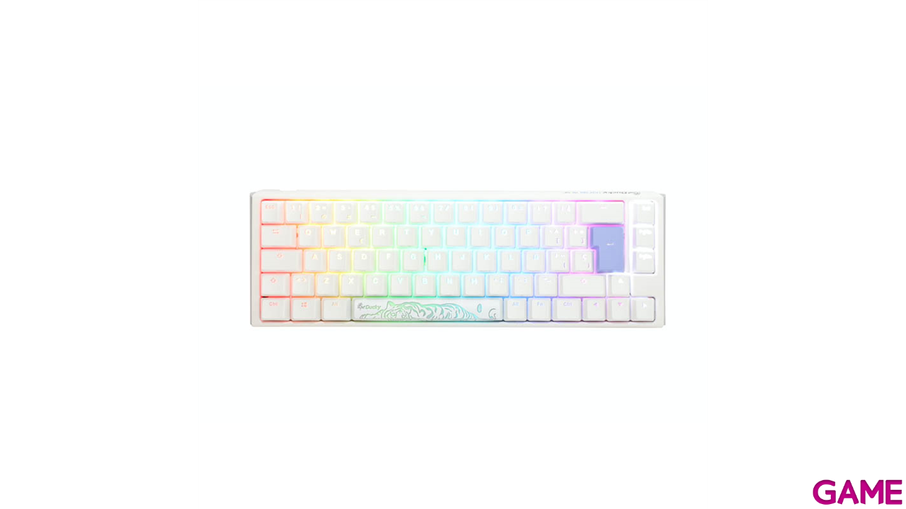 Ducky ONE 3 Classic SF 65% Pure White Hot-swappable MX-Blue RGB PBT Mecanico - Teclado Gaming-4