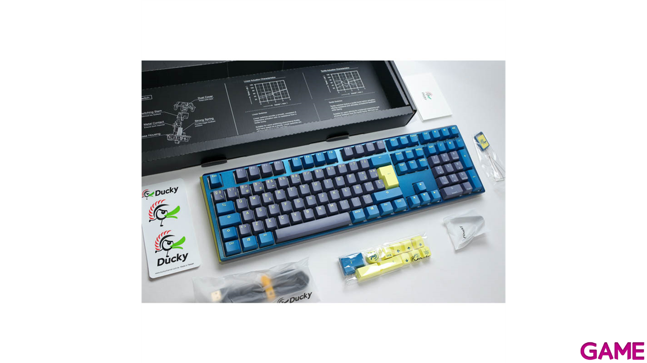 Ducky One 3 Daybreak Full-Size Hot-swappable MX-Red RGB PBT Mecanico - Teclado Gaming-0