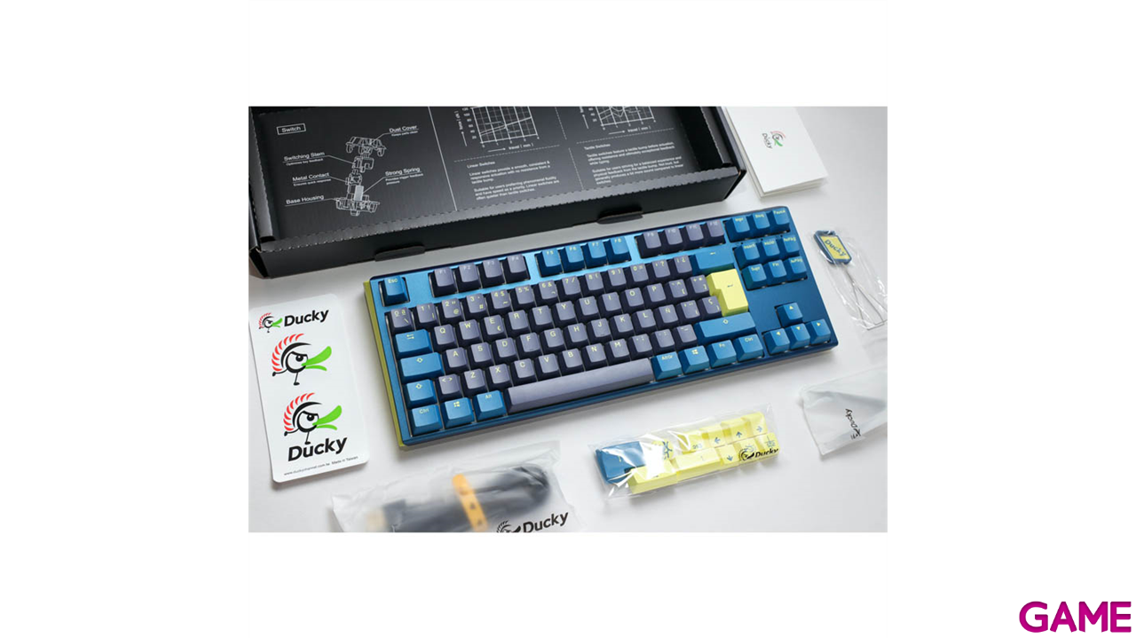 Ducky One 3 Daybreak TKL Hot-swappable MX-Clear RGB PBT Mecanico - Teclado Gaming-7