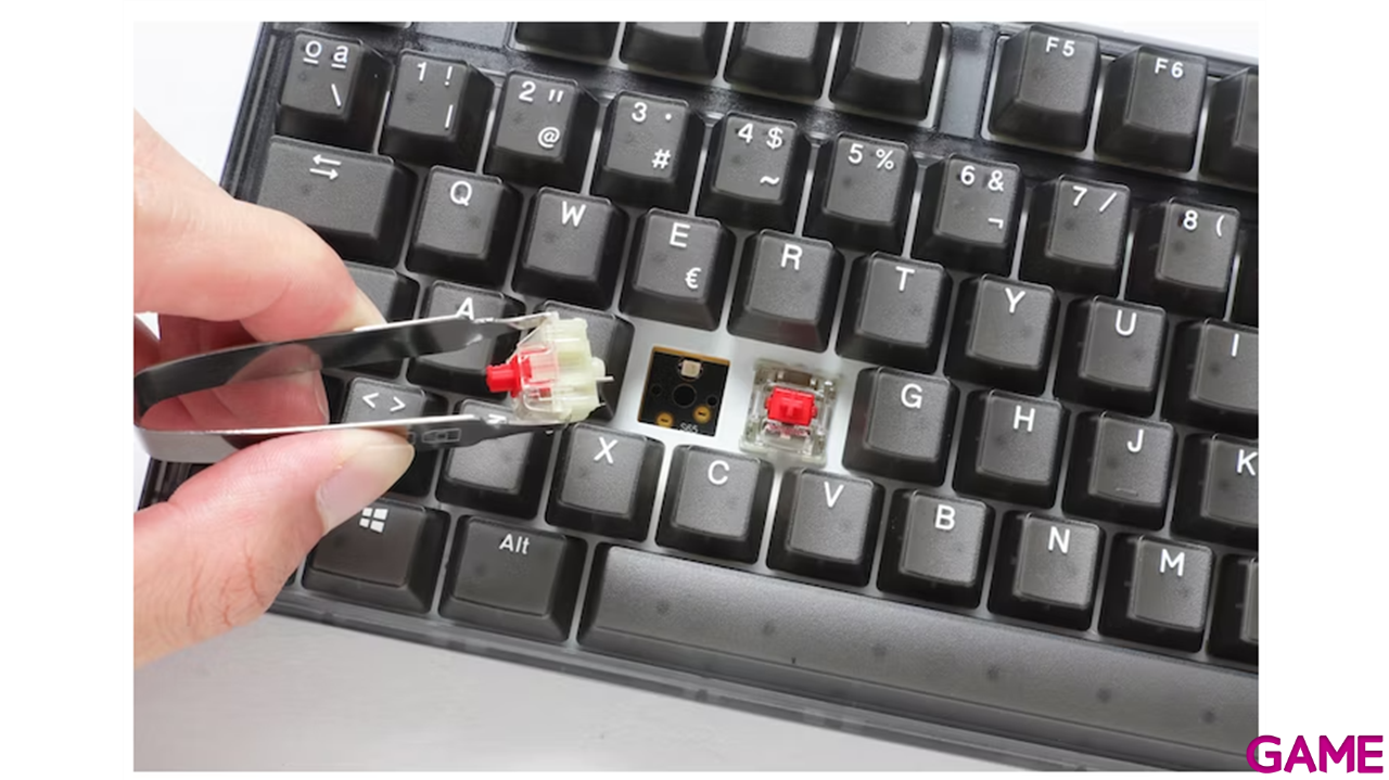 Ducky ONE 3 Aura Black TKL Hot-swappable MX-Red RGB PBT Mecanico - Teclado Gaming-4