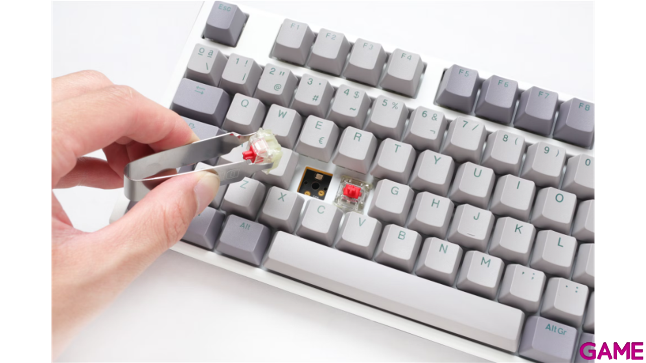 Ducky One 3 Mist Full-Size Hot-Swappable MX-Red PBT Mecanico - Teclado Gaming-1