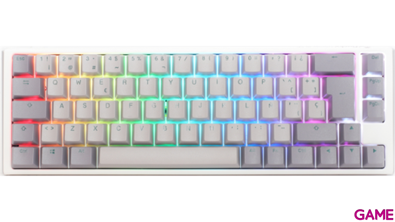 Ducky ONE 3 Mist SF 65% Hot-swappable MX-Clear RGB PBT Mecanico - Teclado Gaming-0