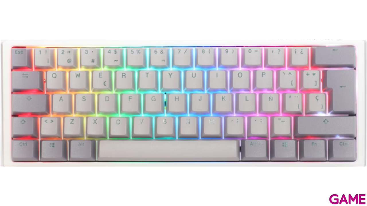Ducky ONE 3 Mist Mini 60% Hot-swappable MX-Silent Red RGB PBT Mecanico - Teclado Gaming-0